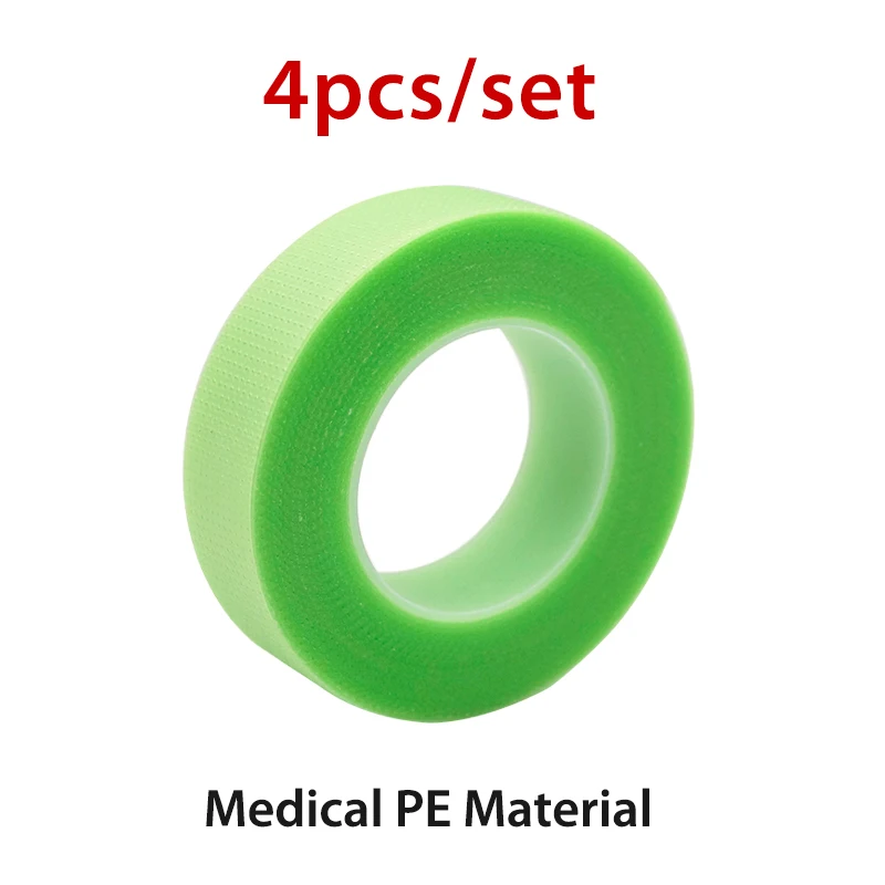 4Pcs Medical PE False Eyelash Extension Tape Anti-allergy Easy Tear Eye Tapes for Grafting Fake Lash Eyeliner Tapes