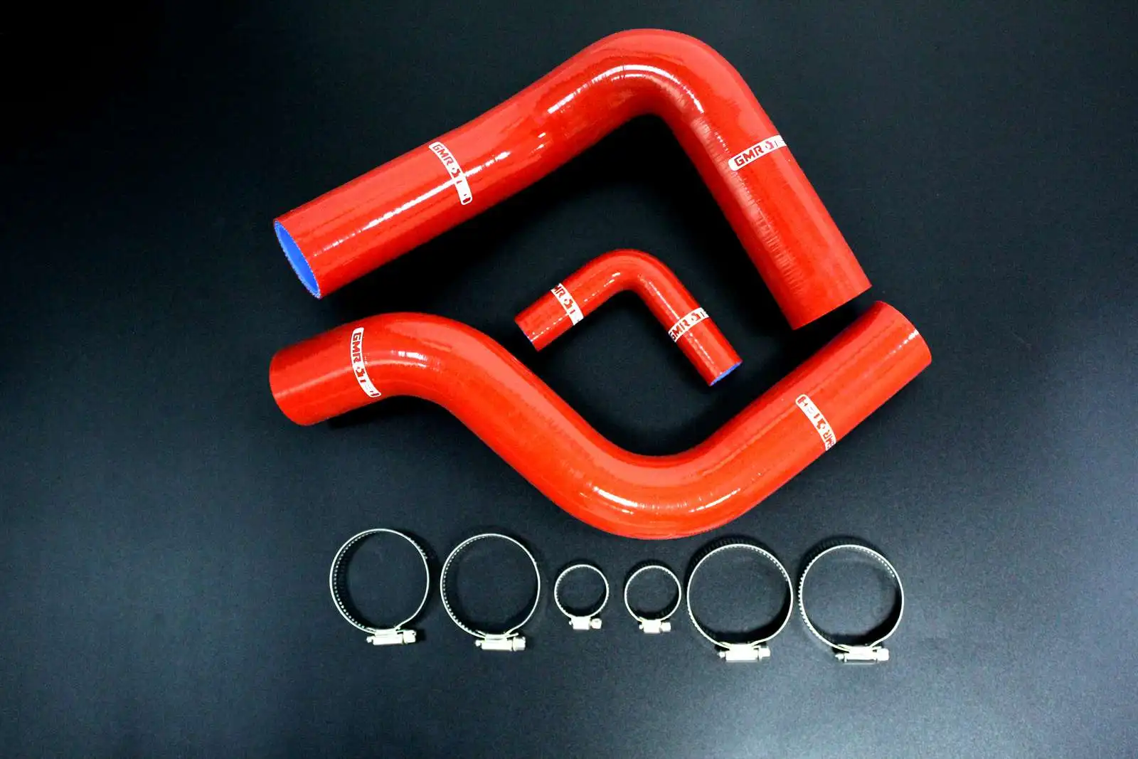 Red For 1986-1993 Ford Mustang GT LX Cobra 5.0L Silicone Coolant Radiator Hose