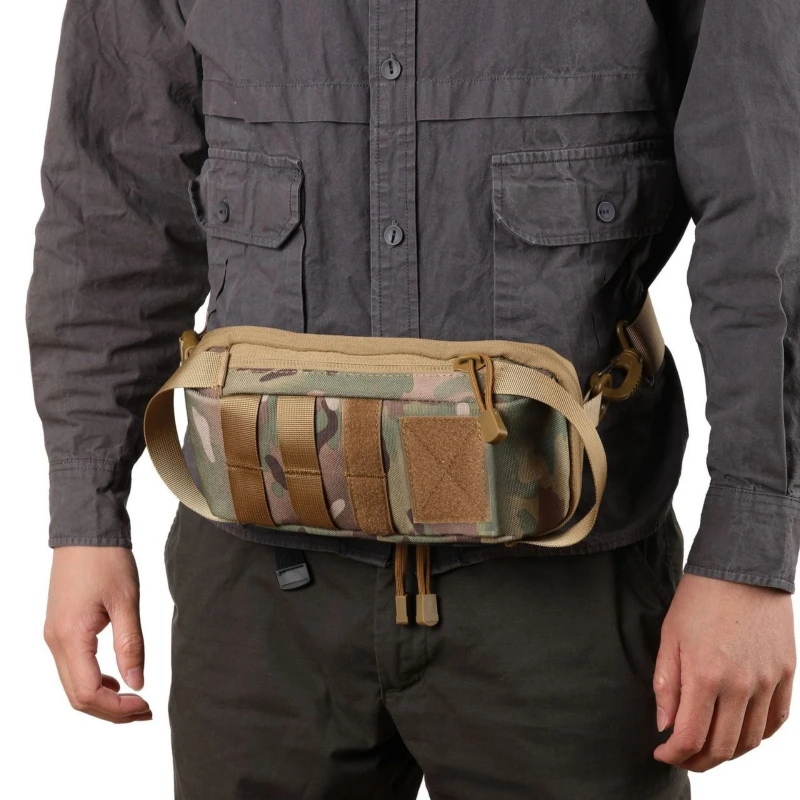 Tactical EDC Bag Hunting Molle Pouch Crossbody Sling Backpack Multiple Pockets Chest Pack Camping Hiking Adjustable Strap Pouch 2