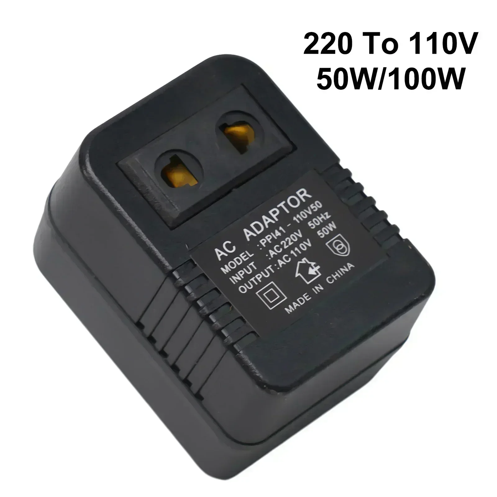 1pc 전압 변환기 스텝 다운 변압기 여행용 어댑터 220V  110V 전압 변환기 EU 플러그 50/100W 전원 변압기