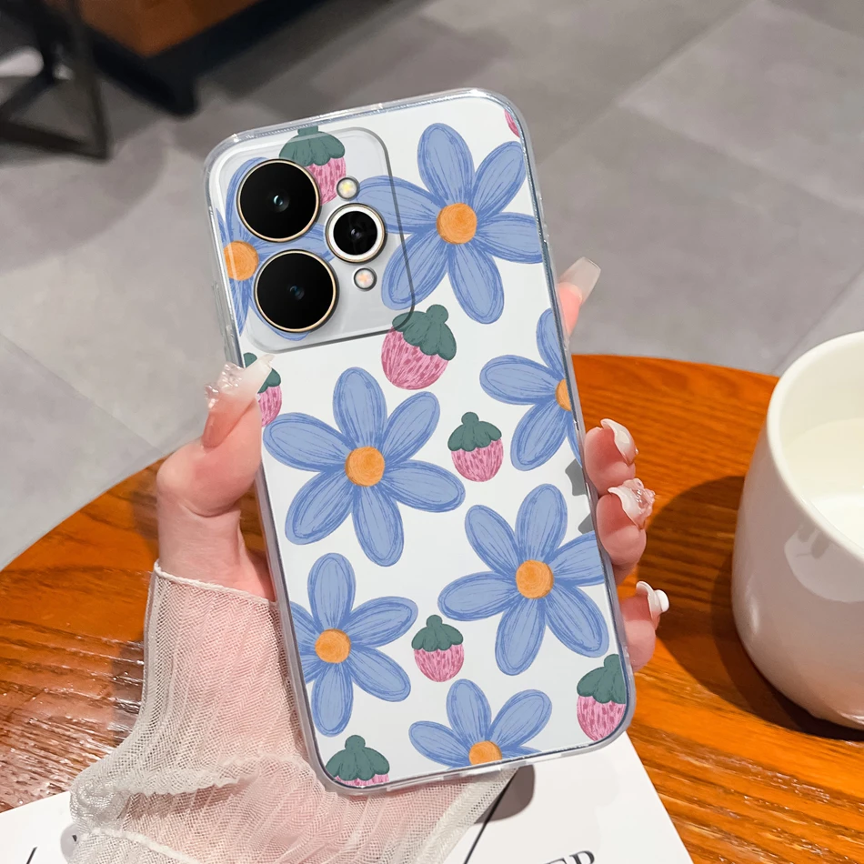 Transparent Shockproof TPU Silicone Back Cover - Simple Design Phone Protector Case