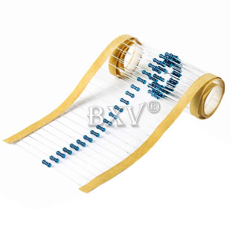 1/4W 1R-22M 1% Metal Film Resistor 100R 220R 1K-100K ohm Resistance 100PCS