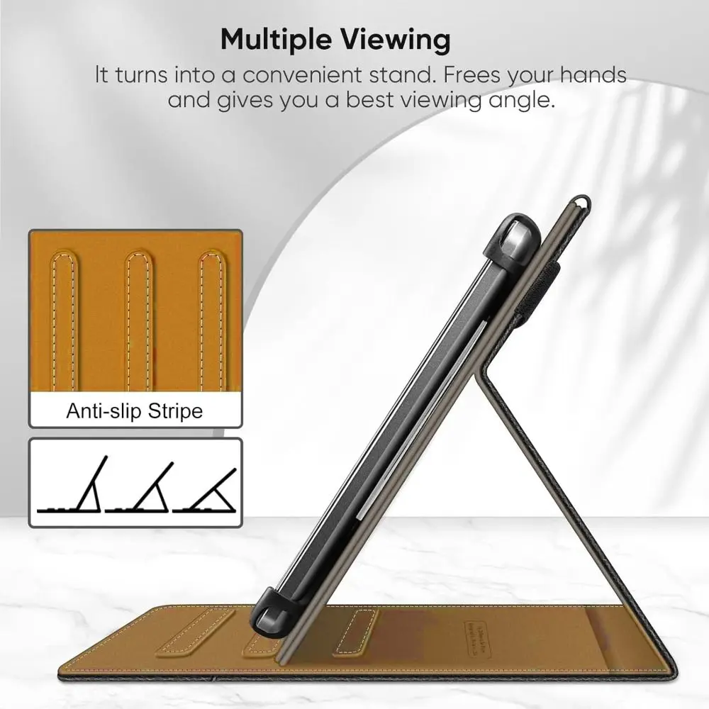 Universal Shockproof Tablet Case with Multi-Angle Stand and Anti-Scratch PU Leather Cover (Fits 7-10 Inch Tablets)