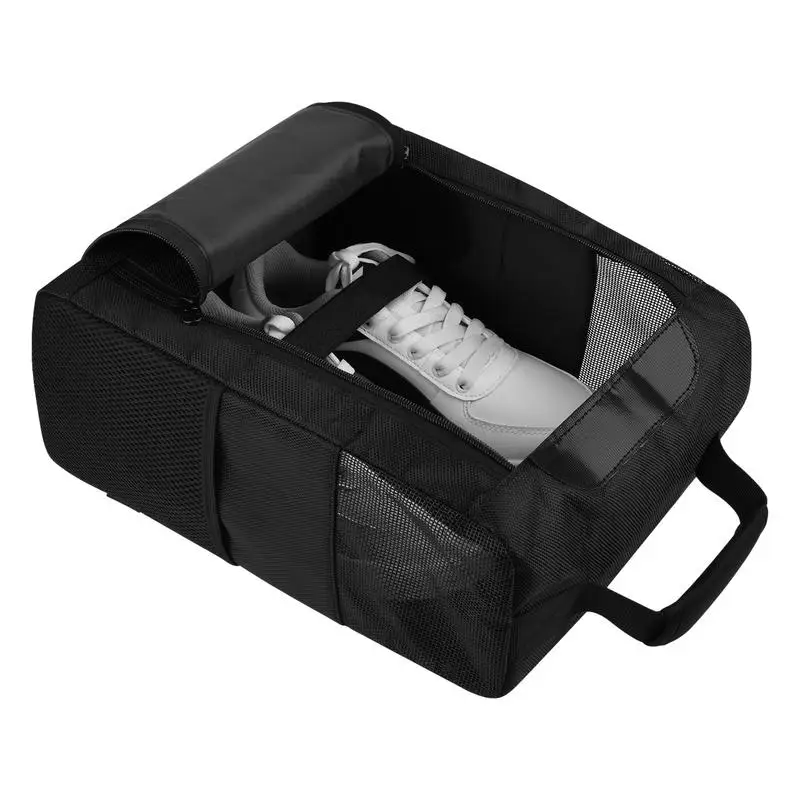 

Пылезащитная Спортивная переноска для обуви для гольфа, вентилируемая сумка для переноски с 2 боковыми карманами, аксессуары для хранения обуви для путешествий
