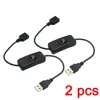 2 PCS USB Cable With Switch ON/OFF Cable Extension Toggle for USB Lamp USB Fan Power Supply Line Durable Adapter USB Headset LED 1