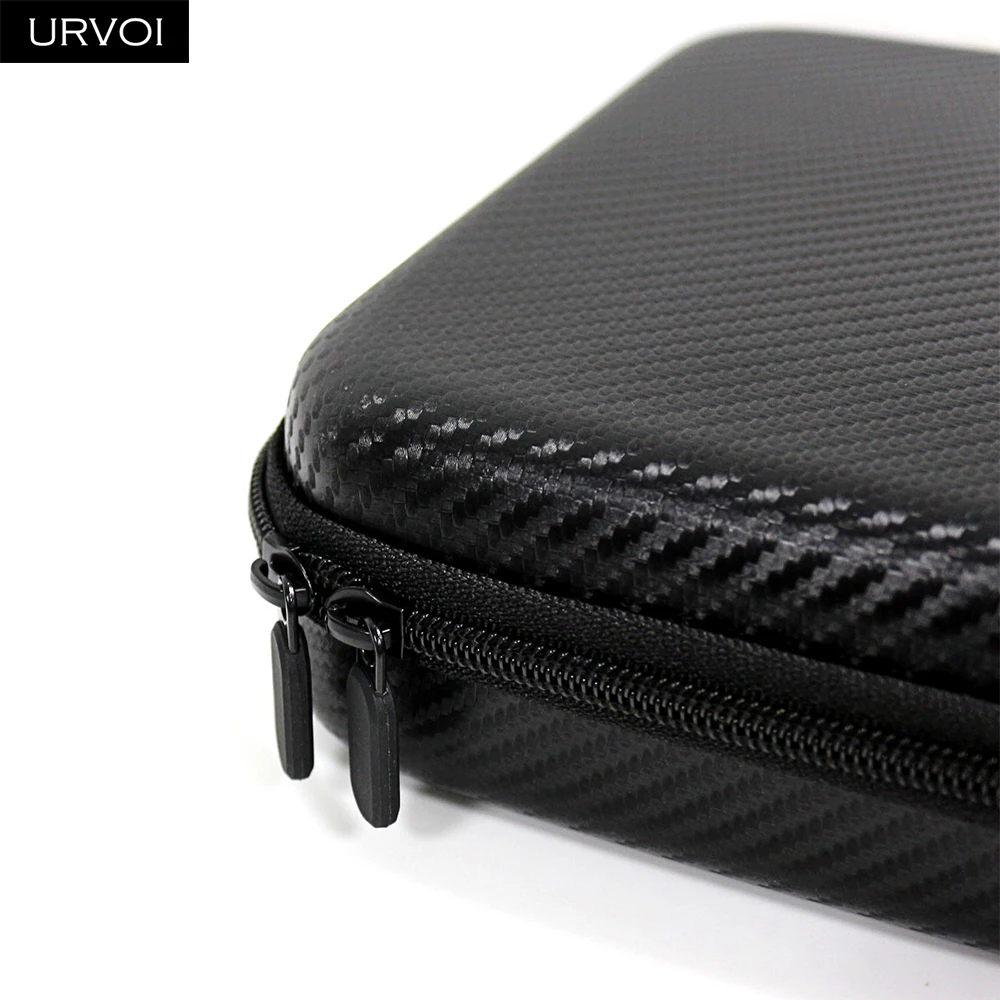 URVOI Watch Band Portfolio for Apple Watch band Carbon fiber grain nylon box strap storage bag displays velvet inner collection