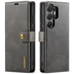 Magnetic Leather Flip Stand Phone Case - 2 in 1 Design - Galaxy S23 Ultra (GRAY)