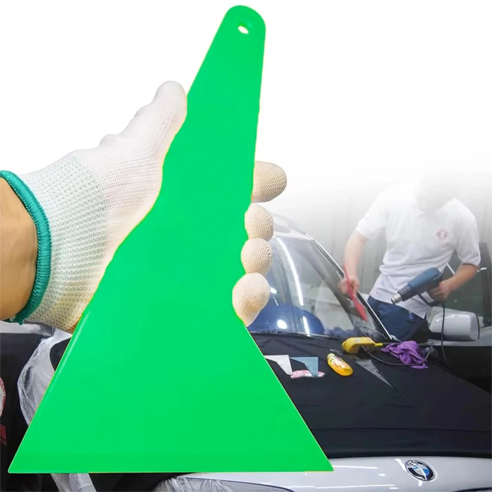 AUTOBRIGHT Professional Green Triangle Car Wrapping PPF Scraper set Squeegee Multi-Size Plastic for CAR Film sticking Tools