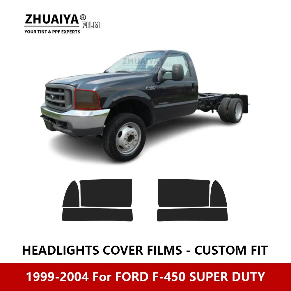 

For FORD F-450 SUPER DUTY 1999-2004 Car Exterior Headlight Anti-scratch PPF precut Protective film Repair film Car stickers
