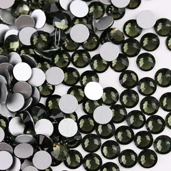Elegant Assortment of Colorful Glass Crystal Flatback Rhinestones for DIY Nail Art and Crafts (A6 Black diamond)