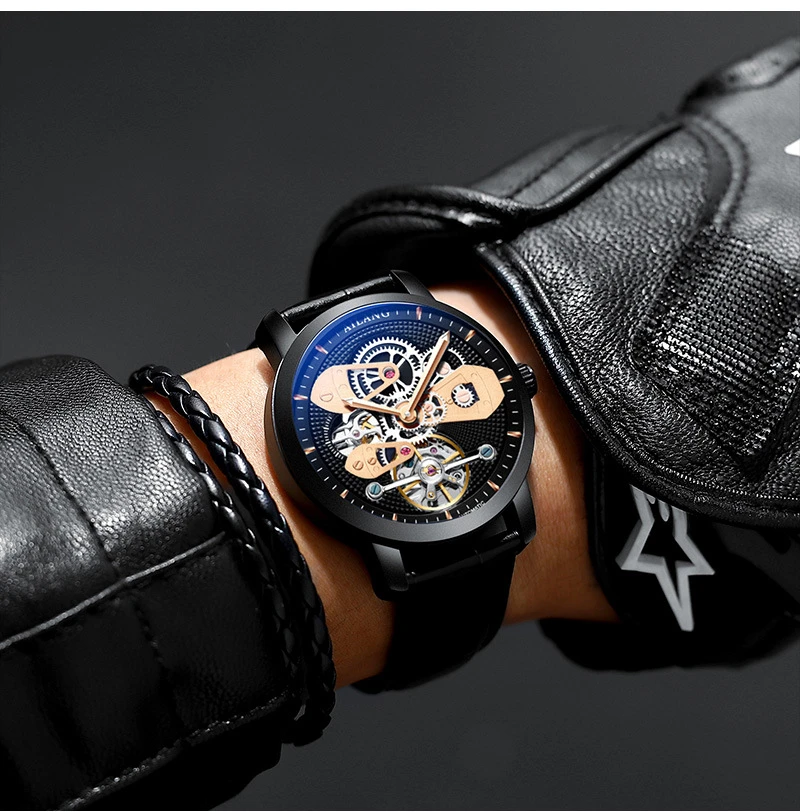 Orologio da polso di lusso AILANG, orologio da polso da uomo in acciaio inossidabile impermeabile con tourbillon, automatico, meccanico, Relojes Hombre_voghion.com