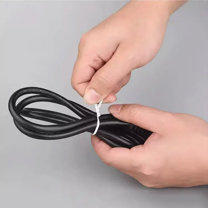 Cable Organizer Cable Ties Nylon Cable Ties Cable Tie Nylon Zip Ties Twist Tie 0.75mm Gardening Oblate Iron Wire Reusable Flower Plant Climbing