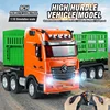 HUINA 1/18 RC Truck Container 9CH Alloy Remote Control High Hurdle Car Light Sound Body Can Be Separated Wood Transporter Gifts 1