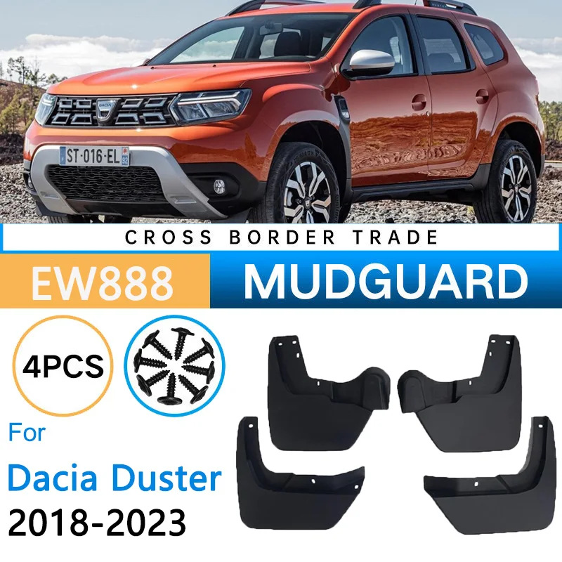 Car Mudguards for Dacia Renault Duster 2023 2022 2021 2020 2019 2018 Front  Rear Wheels Mudflaps Splash Guards Mud Flaps Fender