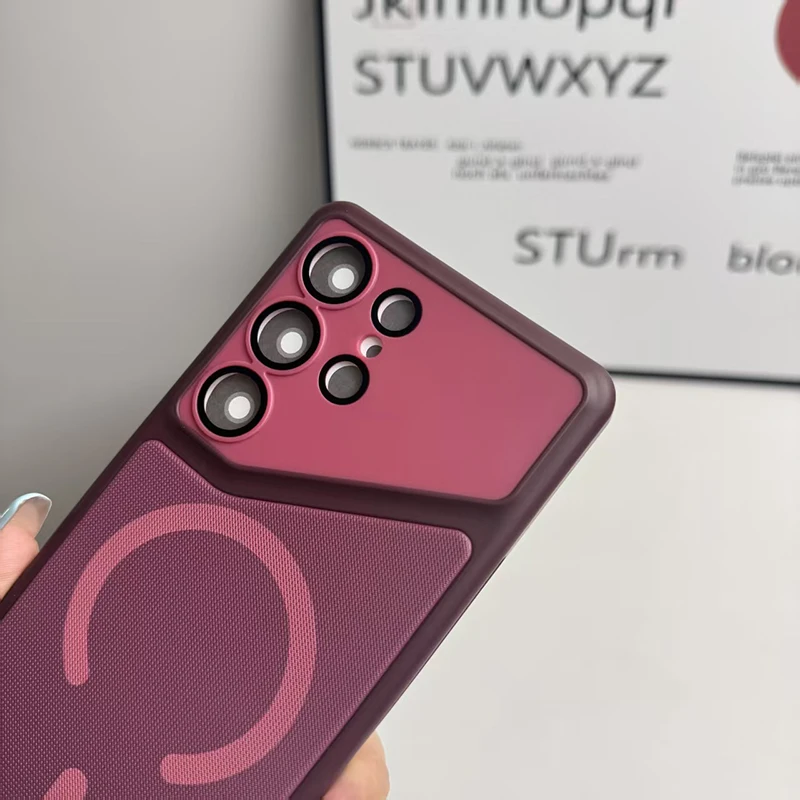 Color Blocking Magnetic Shock-Absorbing All-Inclusive Phone Case