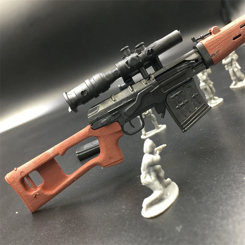 Toy Gun Model 1/6 Scale AWM MK14 DSR PSG-1 SVD TAC Sniper Rifle Plastic Weapon Assembly Toy 4D Gun Model for 12 Inch Action Figure Display