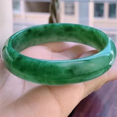 

zheru Jewelry natural Myanmar emerald green 54mm-62mm bracelet exquisite princess bracelet for girlfriend to mom