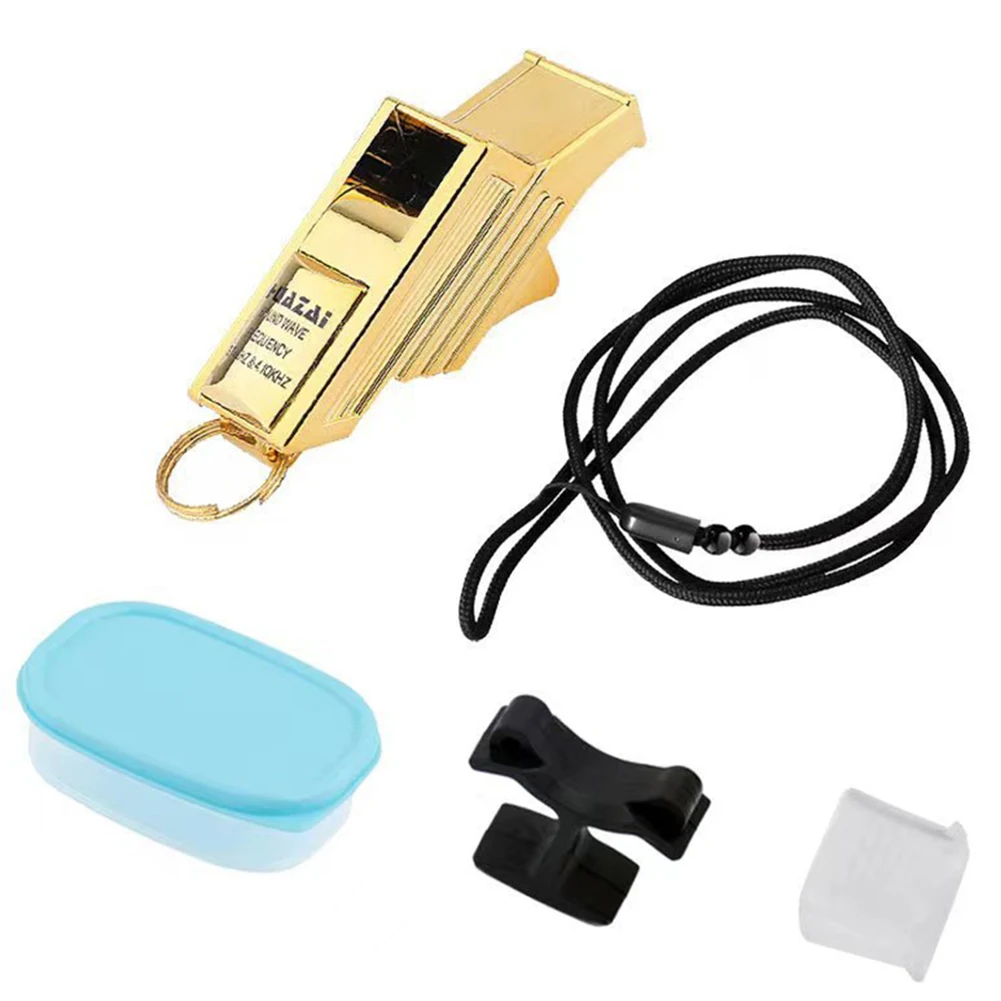 Professional Soccer Referee Whistles Gold/Silver Big Sound football Whistles Seedless Plastic Basketball soccer whistle sport whistle sports whistle