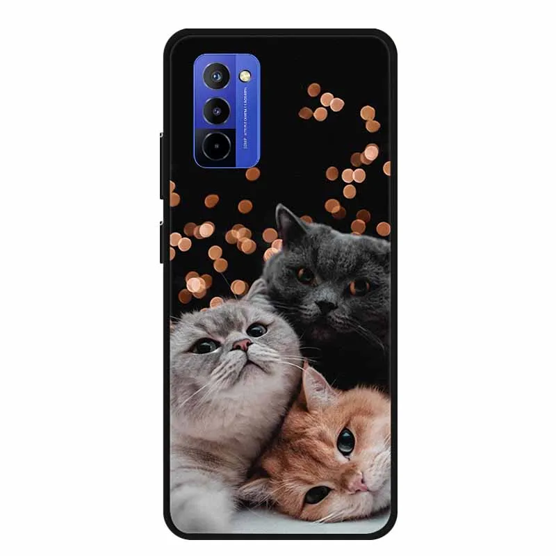 Shockproof Black Silicone Phone Case with Bumper Protection - Soft Back Cover 6.75