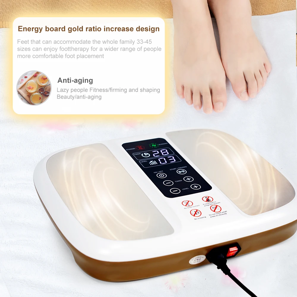 Thz Tera Foot Massage Terahertz Toot Machine Low Frequency Heat Therapy Device Relaxation Treatment Household Physiotherapy