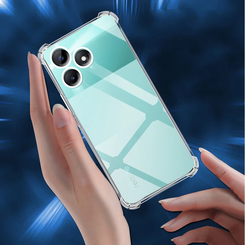 Shockproof Clear Silicone Phone Case with Camera Protection