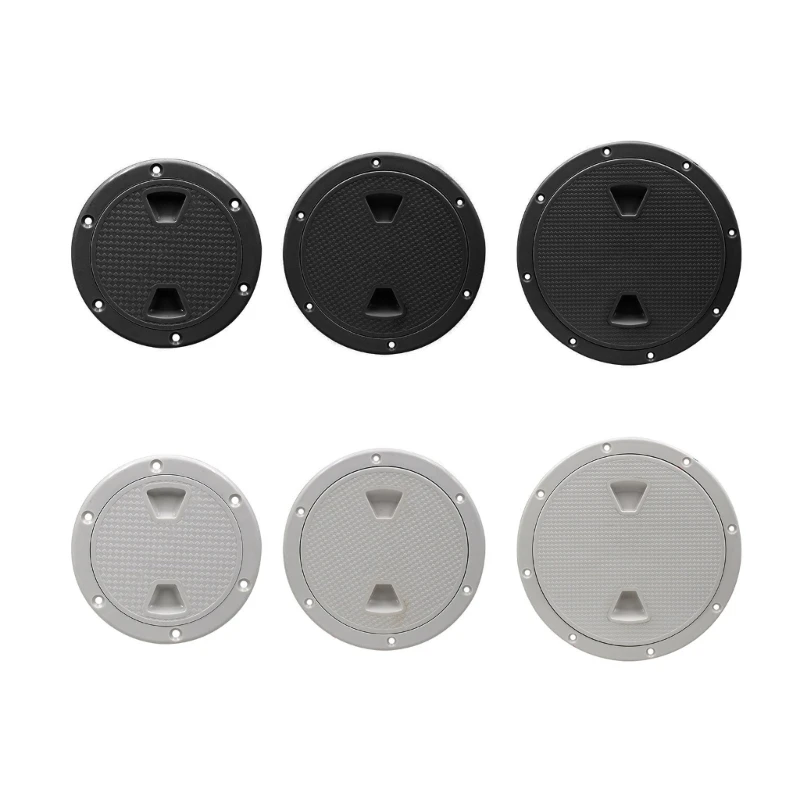 4/6/8 Inch Black/White Circular Non-Slip Inspection with Detachable Cover for Marine Boats Yacht marine boat 6 inches 153mm black screw out inspection deck plate hatch marine bost yacht detachable cover rv plastic dpw6