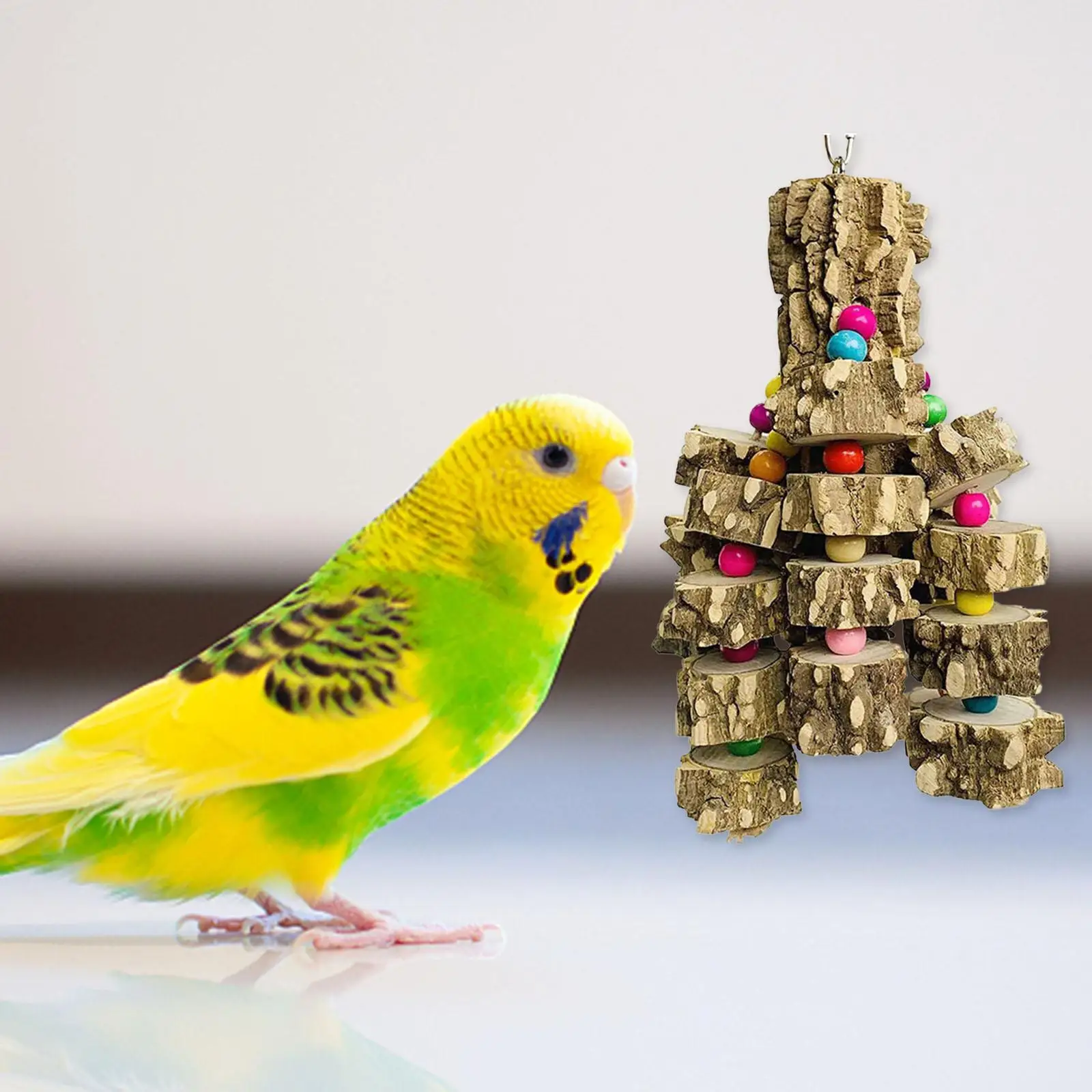 Large Bird Parrot Toy Cage Natural Wooden Blocks Bird Chewing Toy Parrot Cage Bite Macaws Cockatoos Accessoires parrot toy bird toy