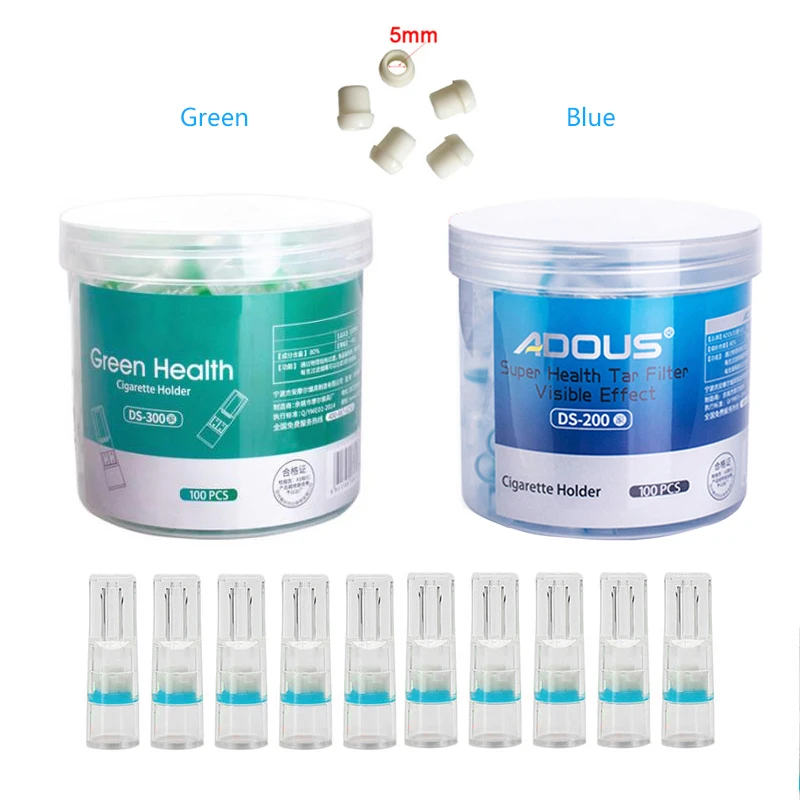 Tobacco Cigarette Filter Cleaning Holders - 100 Disposable Filtration Converters per Box