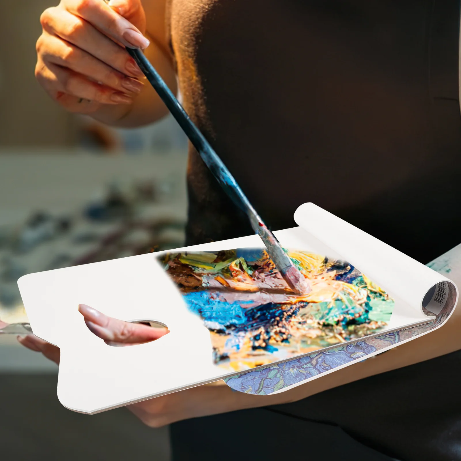 

Special Gouache Double-sided Acrylic Oil Paint Palette for Students Washable Cardboard Multifunction