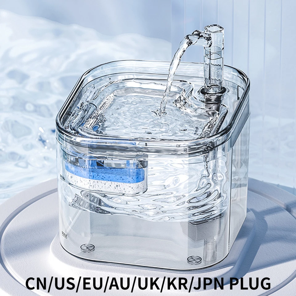 

2.2L Cat Water Fountain Filter Automatic Sensor Drinker For Cats Feeder Pet Water Dispenser Auto Drinking