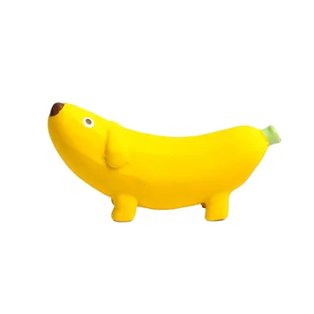 Dog Sounding Toy Banana Shape Latex Squeaky Pet Dog Toy Bite-resistant Chewing Toys Interactive Toys Pet Supplies