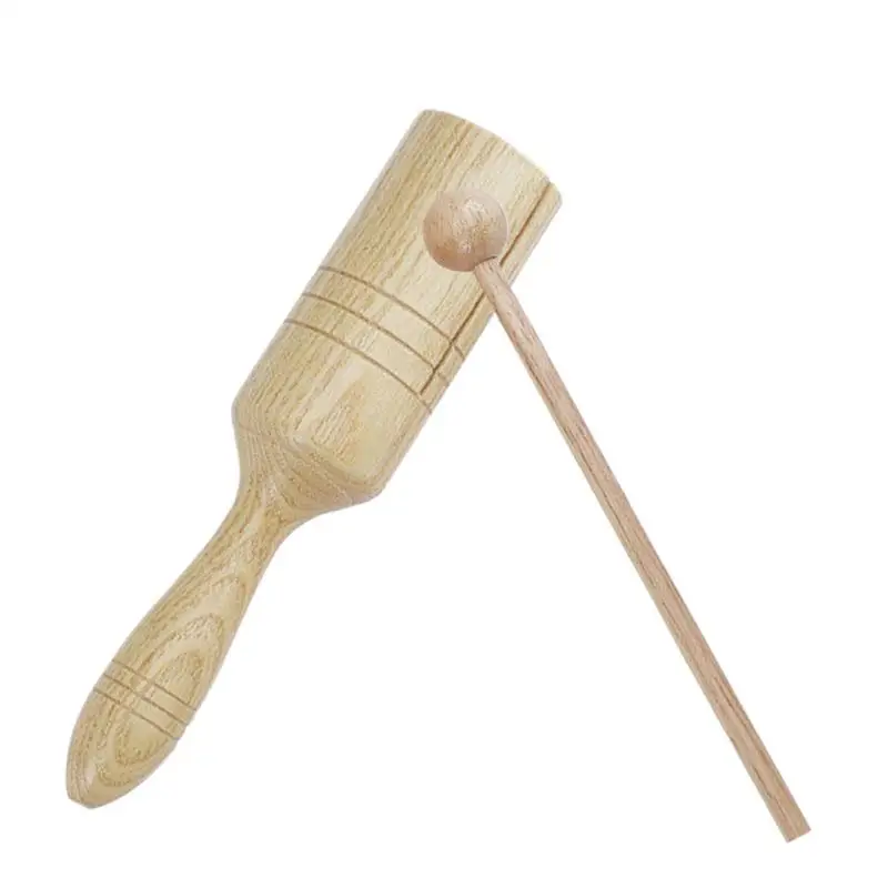 Tone Block Musical Instrument Crow Sounder Guiro Wooden Musical Percussion Instrument Educational Toy Latin Single Speaker