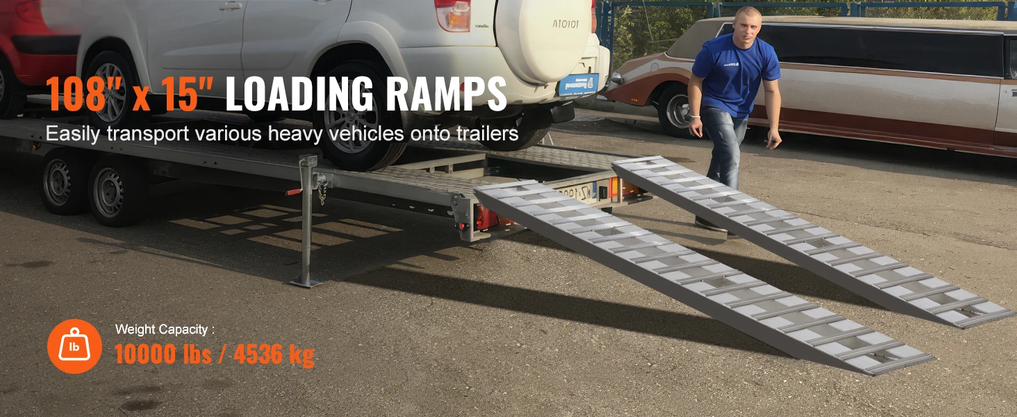 Rampe aluminium 108x15 pouces 10000 lbs