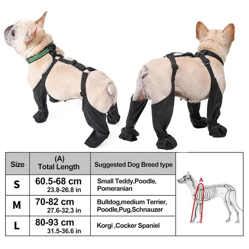 Dog Boots with Suspenders Waterproof Dog Shoes Paw Protectors Adjustable Pet Clothing Booties for Dog Winter Outdoor supplies images - 6