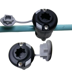 Kayak Rail Mount with Rubber Strap for Fishing Rod Holder for 12-38mm (0.47-1 1/2in) Round or Square Rail for Yacht Kayak Canoe