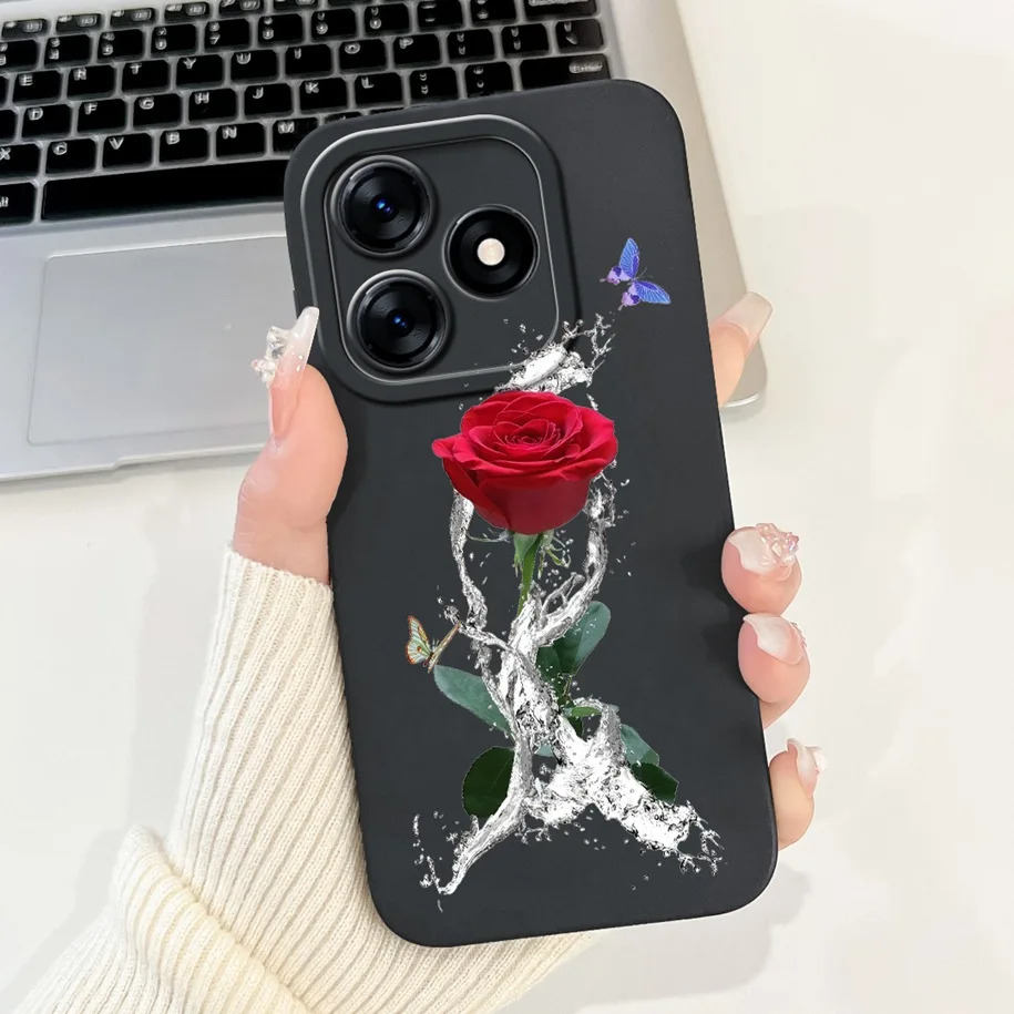 Fashion Flower Bowknot Soft Silicone Bumper Case in Liquid Finish