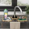 Kitchen Storage Rack Free Stamping Space Aluminium Kitchen Sink Drainage Rack Household Sponge Tap Drainage Hanging Basket Sink 6