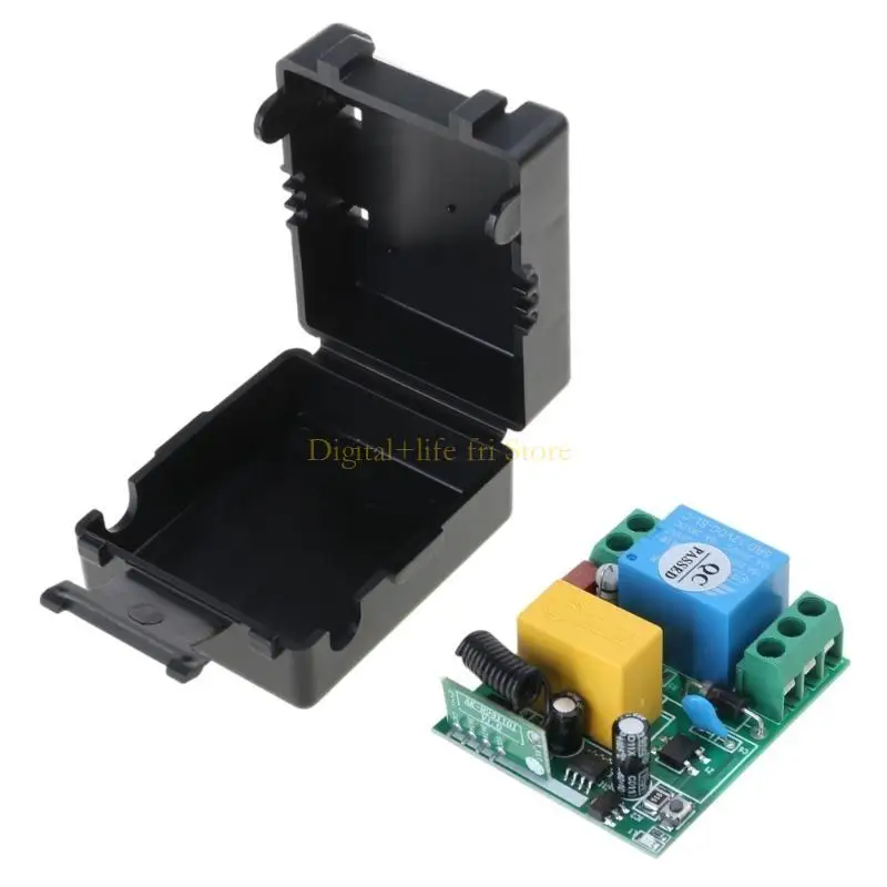 E06D RF 송신기 433 MHZ 무선 원격 제어 스위치 110V-220V 1CH 릴레이 수신기 모듈 1 차고 커튼 용 채널