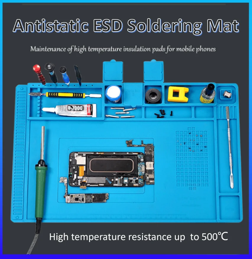 MECHANIC Insulation Silicone Repair Mat High Heat Resistance Work Pad for Phone PCB BGA Solder Welding Repair Mat
