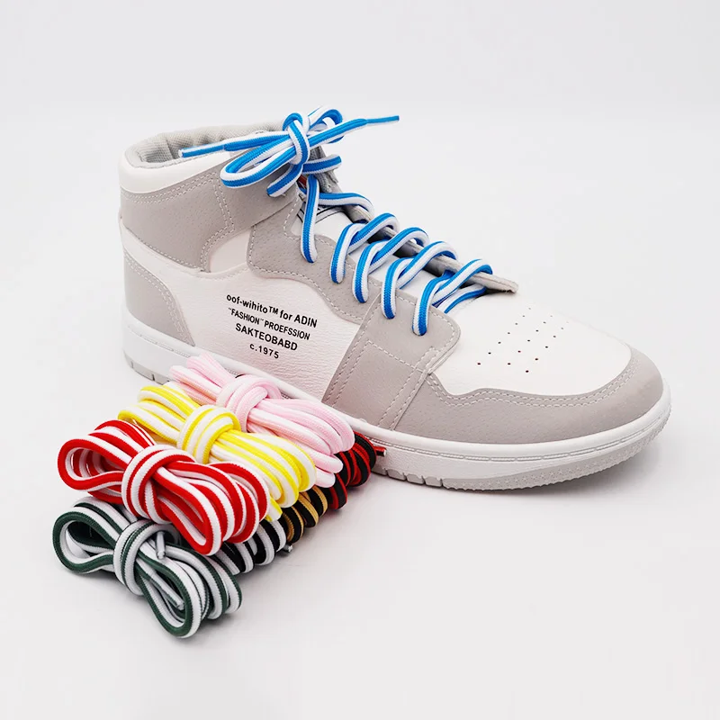 8 Colors Casual Hood Jump Drawstring Two-tone Round Shoelaces 5mm Diameter Laces Customization and Personalization Free Shipping