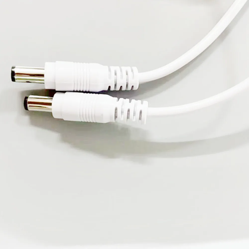 12V DC 전원 코드 케이블 흰색 5.5 x 2.1mm 남성-남성 DC 연장 전원 케이블 와이어 1M/3M/5M/10M