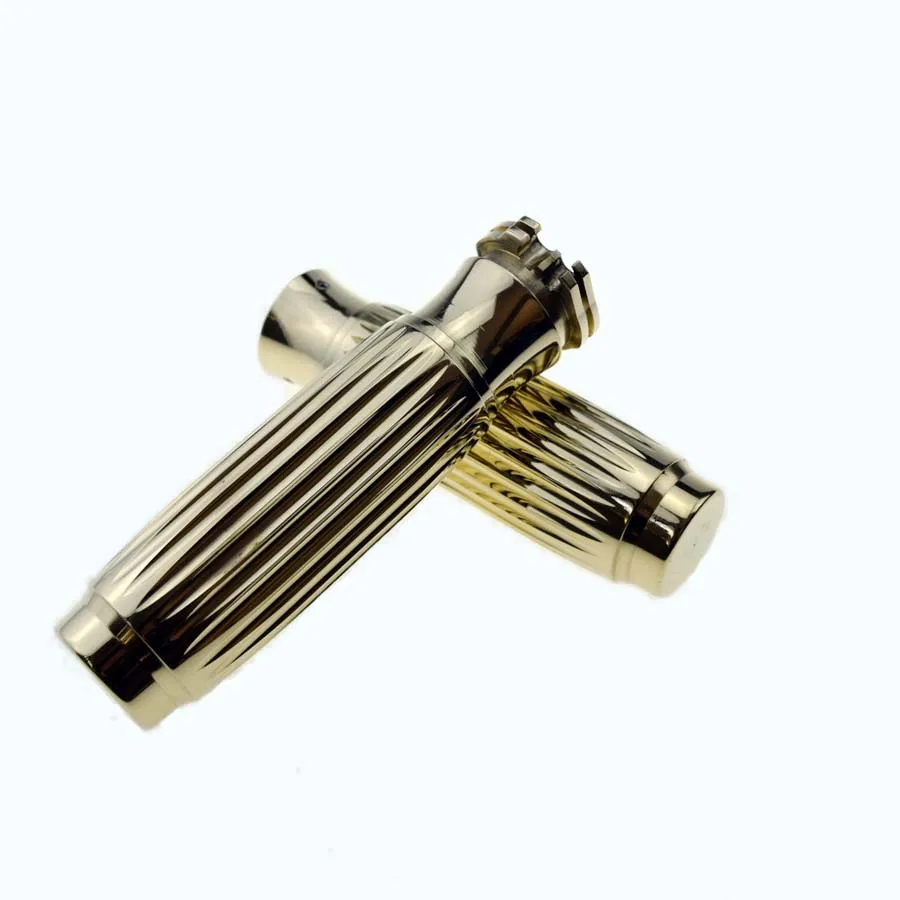 

For Harley Motorcycle Custom 1" Handle Bar Grips Antique Vintage Brass 1" Grips