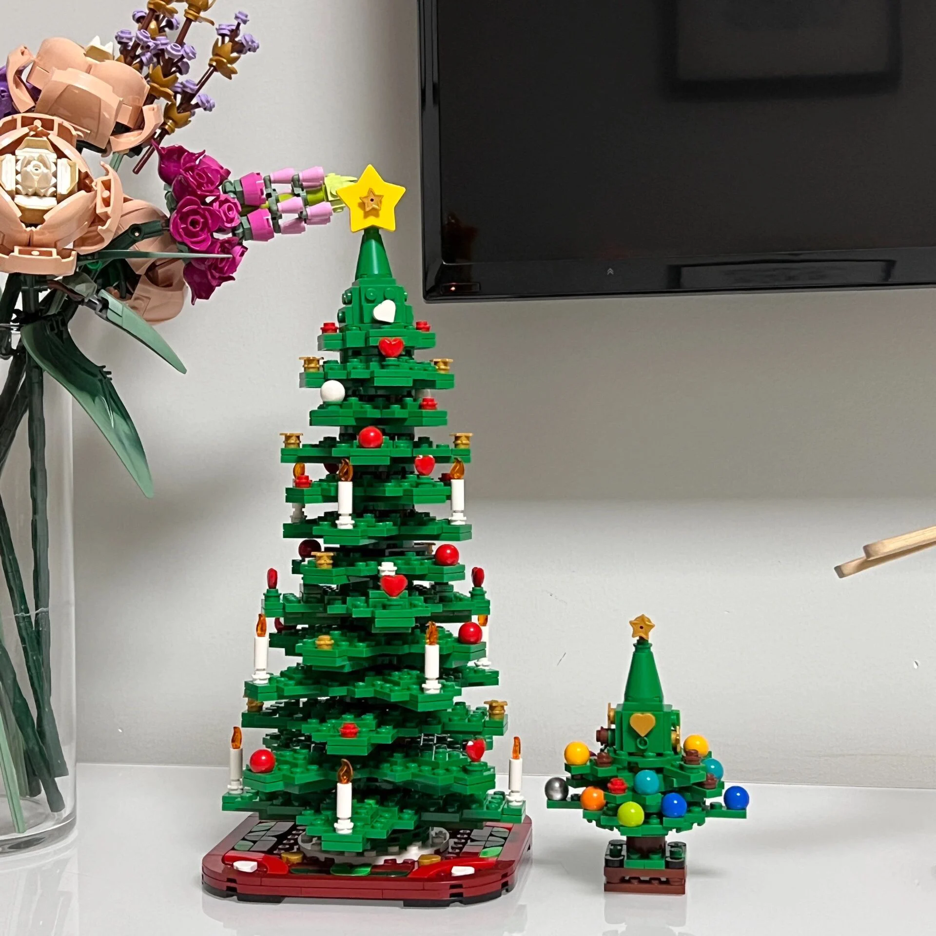 LEGO-construcción del árbol de Navidad en 1, 40573, bloques de