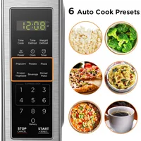 Digital Microwave Oven with Turntable Button Door, Child Safety Lock, 700W, Stainless Steel, 0.7Cubic Feet, Multifunction Weibol 2