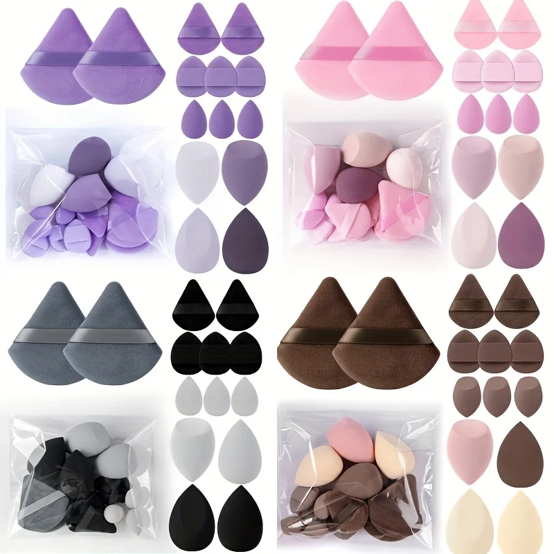 14pcs Loose Powder And Matching Brushes And Sponge Puff Full Range All In One Makeup Set, Ideal Gift for Mother's Day Makeup Set