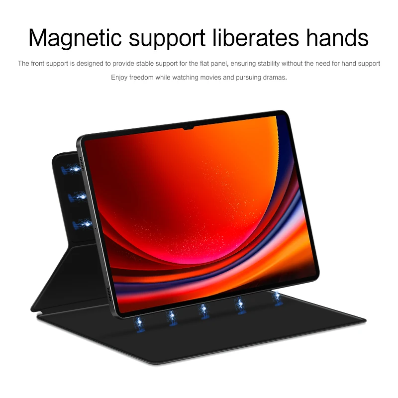 Ajiuyu-case Tablet Magnético para Samsung Galaxy Tab s9 Ultra 14.6 Sm-x910 X916b X918u Ultra Fino Estojo de Proteção Inteligente Capa do Livro - Imagem 4