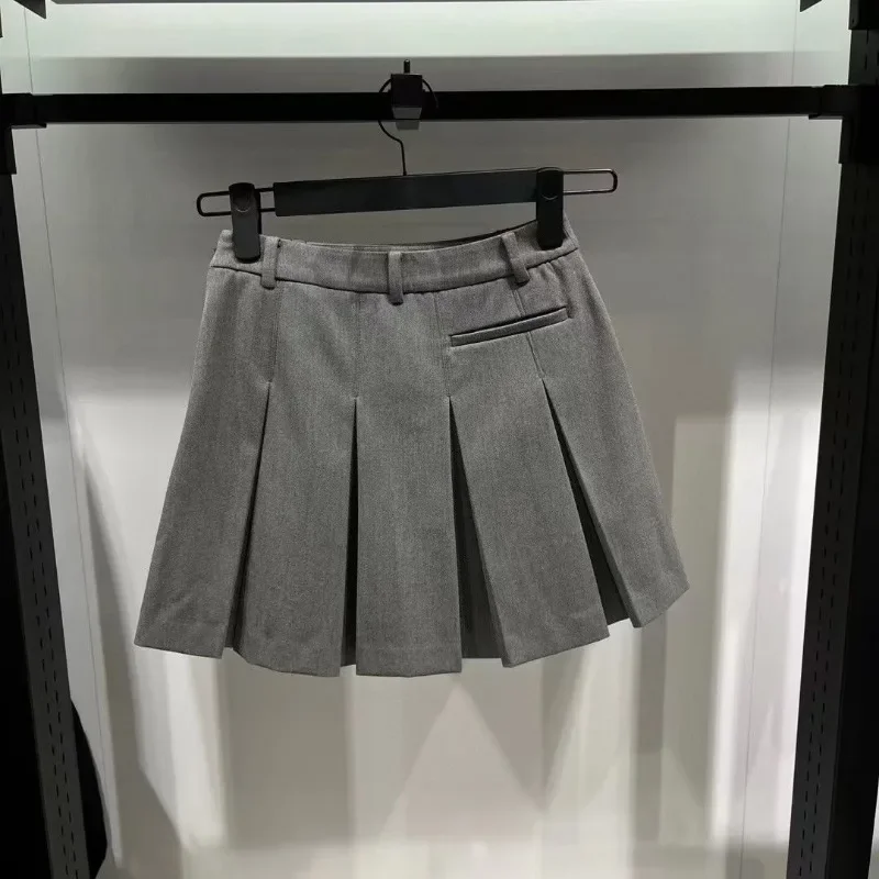 

2024 New Grey Golf Sports Women's pleated skirt