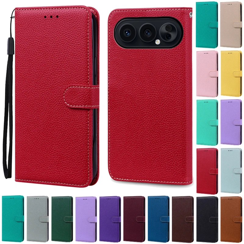 Leather Wallet Flip Case - Stand & Protective Book Cover