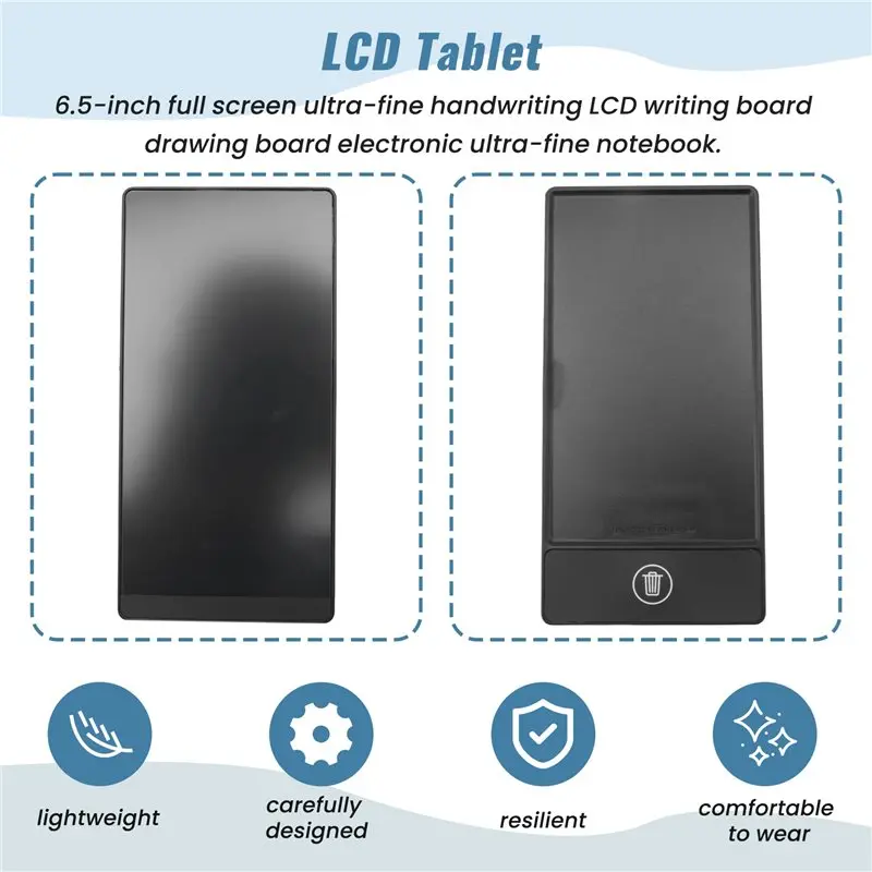 AB97-6.5 인치 전체 화면 초미세 필기 Lcd 쓰기 태블릿 드로잉 보드 전자 초미세 메모장 교육용