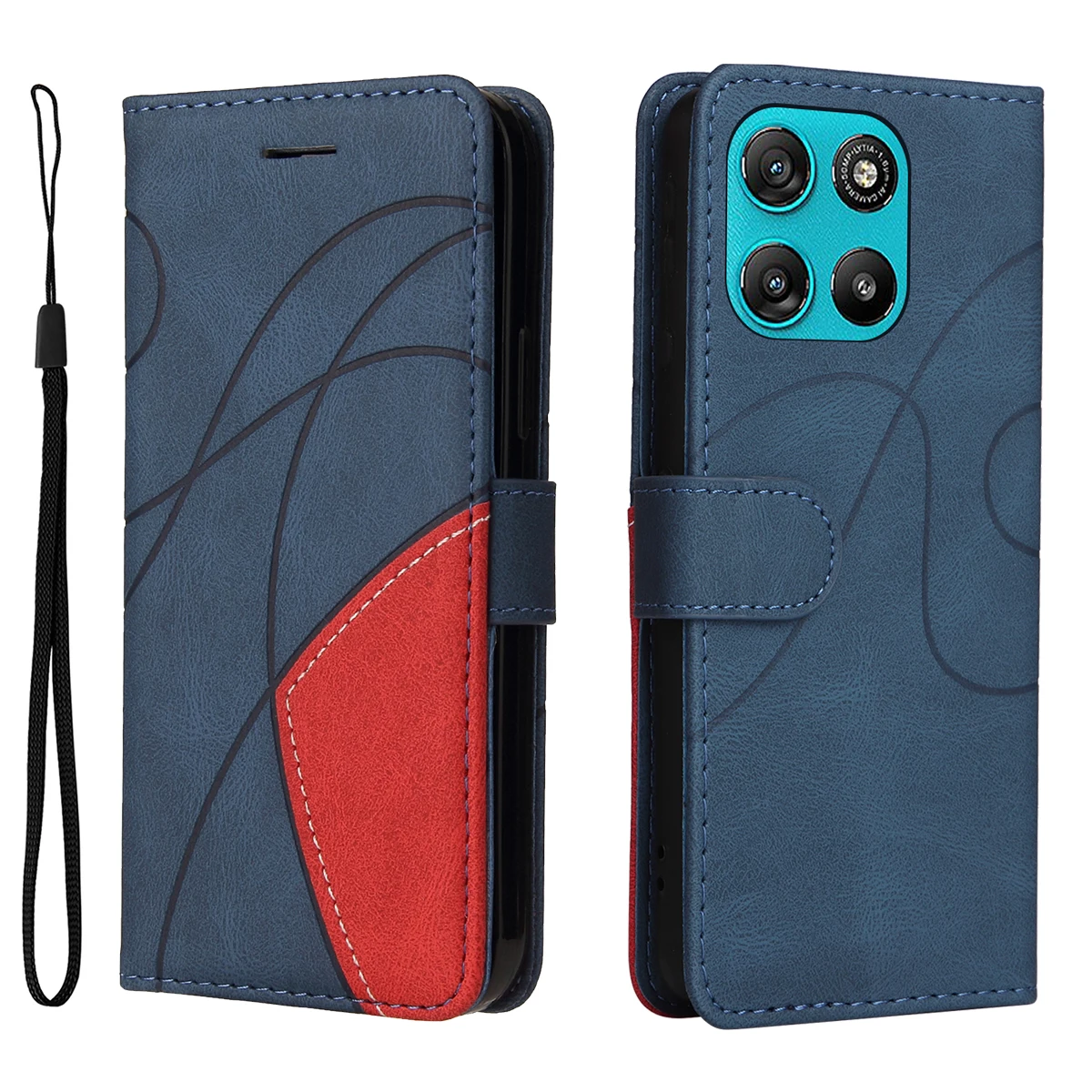 Leather Wallet Phone Case with Magnetic Flip Stand Cover
